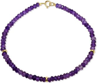 Jewelmak 14K African Amethyst Bracelet