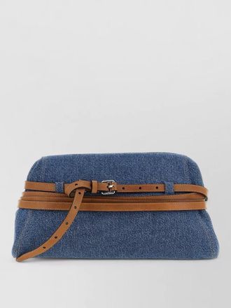 Moschino denim clutch bag
