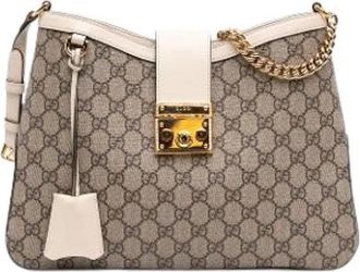 Gucci Pre-owned Vintage Schoudertas - Dames - Vintage Schoudertas - Beige - ONE Size - Leer - Vintage