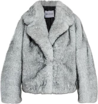 Stand Studio India Faux Fur Coat - Dames - Jassen - Grijs - L - Jassen