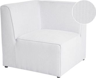 Beliani Corner Seat LEMVIG Corduroy Off-White