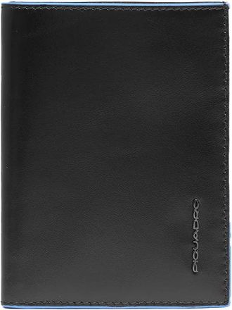 Piquadro Vertical Wallet - unisex - Portefeuilles - Zwart - ONE Size - Leer - Accessoires