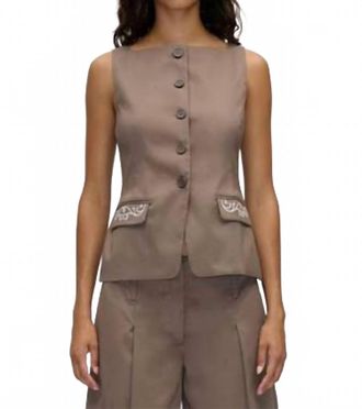 Stine Goya Womens Embroidered Vest In Paisley