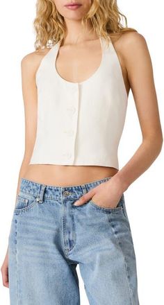 Steve Madden Vala Halter Vest in Antique at Nordstrom, Size X-Small