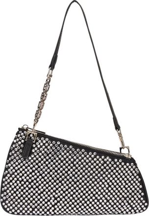 GCDS Gcds, Tassen, Dames, Zwart, ONE Size, Nylon, Comma Notte Mesh Bag met Strass