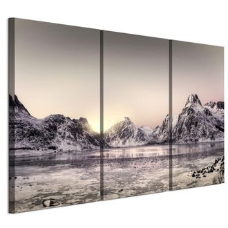 OEM Quadro Su Tela Italiana 90 X 60 Cm Trittico - Stile Scandinavo - Natura Quadro Su Tela Italiana 120 X 80 Cm Trittico - Stile Scandinavo - Natura