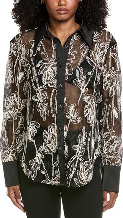 Beulah Mesh Blouson Top