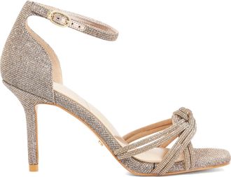 Dune London Womens Ladies Mirror - Two Part Mid Heeled Sandals - Bronze - Size UK 8