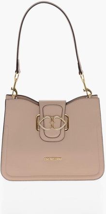 Moschino LOVE Faux Leather Shoulder Bag with Golden Hearts size Unica
