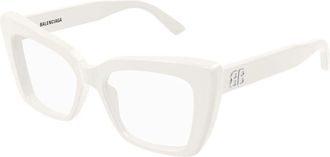 Balenciaga Witte Brillen Montuur - unisex - Brillen - Wit - 52 MM - Accessoires