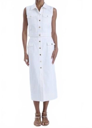 Karina Grimaldi Rylee Denim Midi Skirt In White