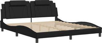 vidaXL Vidaxl - Estructura De Cama Sin Colch&oacute;n Cuero Sint&eacute;tico Negro 180x200 Cm