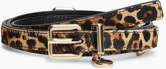 Tommy Hilfiger Womens Leopard Print Calf Hair Belt - Cheetah - 40
