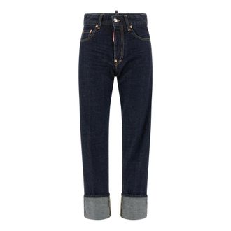 Dsquared2 Straight Jeans, female, Blue, Size: 2XS Tomboy Jeans