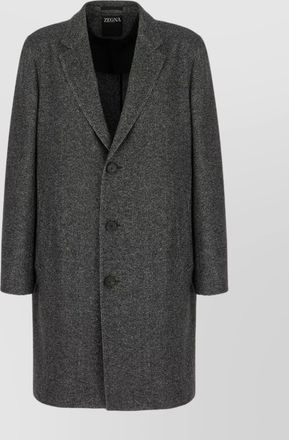 Ermenegildo Zegna cashmere blend longline coat with notched lapels