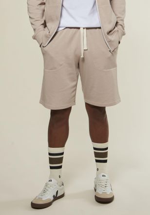 Kangaroos Sweatshorts KANGAROOS, Damen, Gr. XXL (60/62), N-Gr, beige, angeraute Sweatware, Obermaterial: 60% Baumwolle, 40% Polyester, unifarben, bequem kurz, H