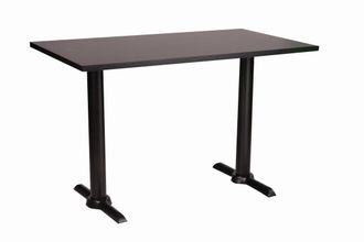 Netfurniture Elliot Black Twin Table Base Rectangular Laminate Top