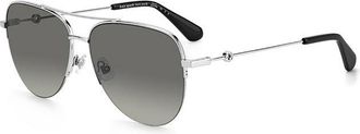 Kate Spade New York Maisie/G/S Asian Fit YB7/WJ Womens Sunglasses Silver Size 60