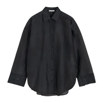 By Malene Birger Camicia Derris in organza morbida - - Blouses & Shirts - Donna - Nero - 2XL