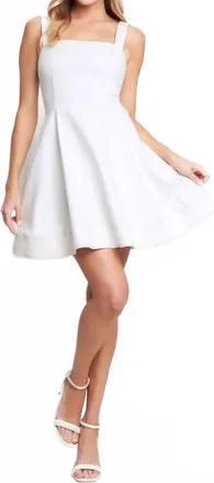 Flying Tomato Woven Twill Mini Dress In White