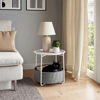 Vicco Mesa De Centro Liva, Blanco, 47 X 50 Cm