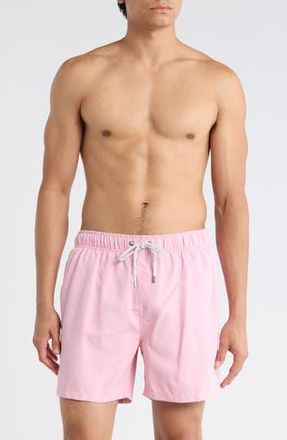 Vintage Summer Swimwear Endless Solid Volley Swim Trunks in Mauve at Nordstrom Rack, Size Xx-Large