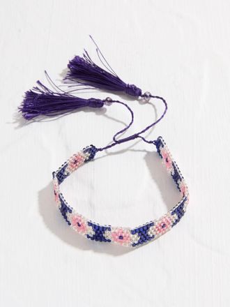 Fat Face FatFace Purple Adjustable Woven Bracelet