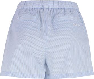 Gucci Womens Light Blue Cotton Shorts