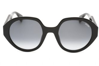 Moschino MOS126S Oval Plastic Frame Sunglasses - Black