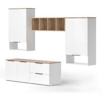 Vicco Conjunto De Sal&oacute;n Wido, Blanco/sonoma, 5 Partes