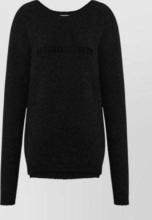 Alberta Ferretti long sleeve crew neck knitwear top