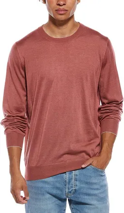 Brunello Cucinelli Cashmere & Silk-Blend Crewneck Sweater