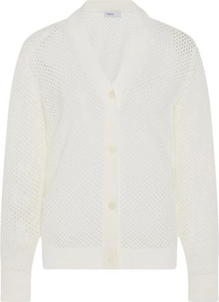 Rosetta Getty Cardigan in rete con lavorazione pointelle - Bianco