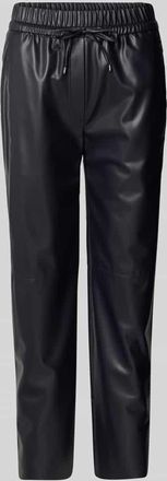 Marc Cain Stoffhose in Leder-Optik in Marine, Größe 38