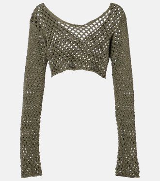 Bananhot Magen crochet cotton-blend crop top