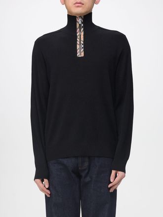 Burberry Pullover con zip Burberry in lana e cotone