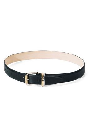 D&eacute;hanche Alegra Leather Blet in Black/Mixed Metal at Nordstrom, Size X-Small