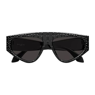 Alaia Sunglasses, female, Black, Size: 58 MM Geometric Sunglasses