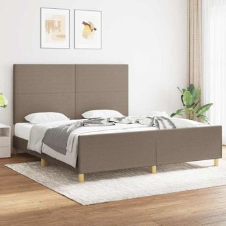 vidaXL Vidaxl Cama Sin Colch&oacute;n Tela Gris Taupe 180x200 Cm