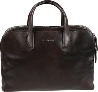 Orciani Lagoon Sleek Rectangular Calf Leather Briefcase