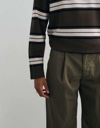 Jack & Jones Pantaloni sartoriali kaki a pianta larga-***