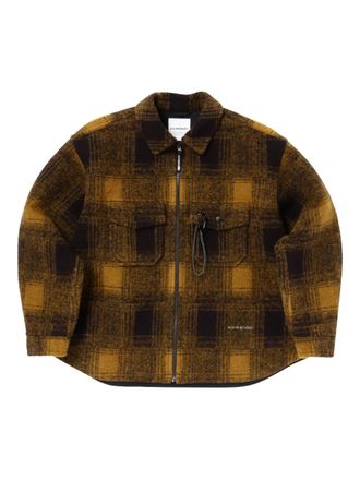 And Wander check zip jacket - Yellow