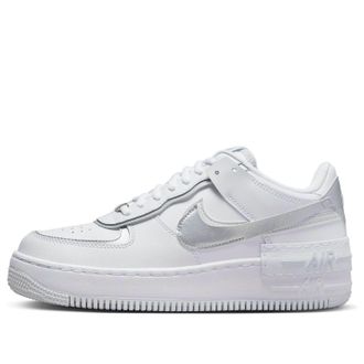 Nike (WMNS) Nike Air Force 1 Shadow White Metallic Silver CI0919-119