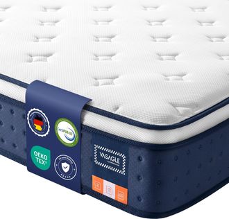 Vasagle Vasagle Materasso Matrimoniale 160 X 190 X 25 Cm Ibrido, Molle Insacchettate E Memory Foam Con Gel, Rigidit&agrave; Media, 7 Zone, Bordo Rinforzato, Isolamen