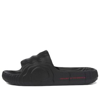adidas Originals Adilette 22 Slides Black Better Scarlet ID4925