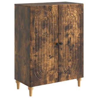vidaXL Aparador Roble Ahumado 66 X 34,5 X 90 Cm Madera De Ingenier&iacute;a Vidaxl