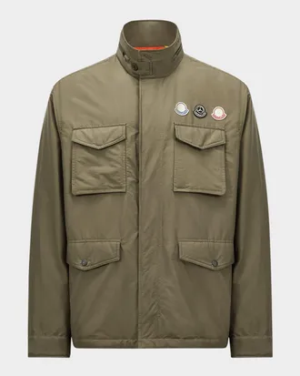25SS MONCLER Epinal ブラウン Brown Epinal Square-Quilted Down Shirt Jacket - Short Down