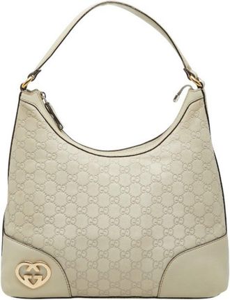 Gucci Guccissima White Leather Tote Bag (Pre-Owned)
