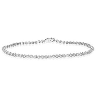 Vir Jewels 1 cttw Lab Grown Diamond Tennis Bracelet in Sterling Silver 7 Inch For Women