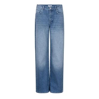 Dante6 Rhinestone Wide Leg Jeans Vintage Blue - Dames - Jeans - Blauw - Maat: W26 Katoen